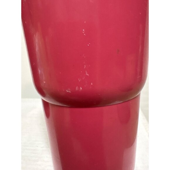 Tupperware Tumblers Stackable 12 Ounce Cups Magenta Pink Vintage Set of 4 - Picture 7 of 11